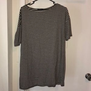 Black and cream T-shirt dress
